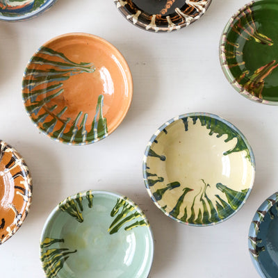 Midi Romanian Slipware Folk Bowl - Random Colour Mix