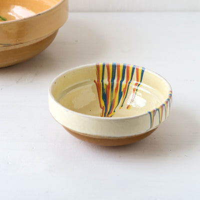Midi Romanian Slipware Folk Bowl - Random Colour Mix