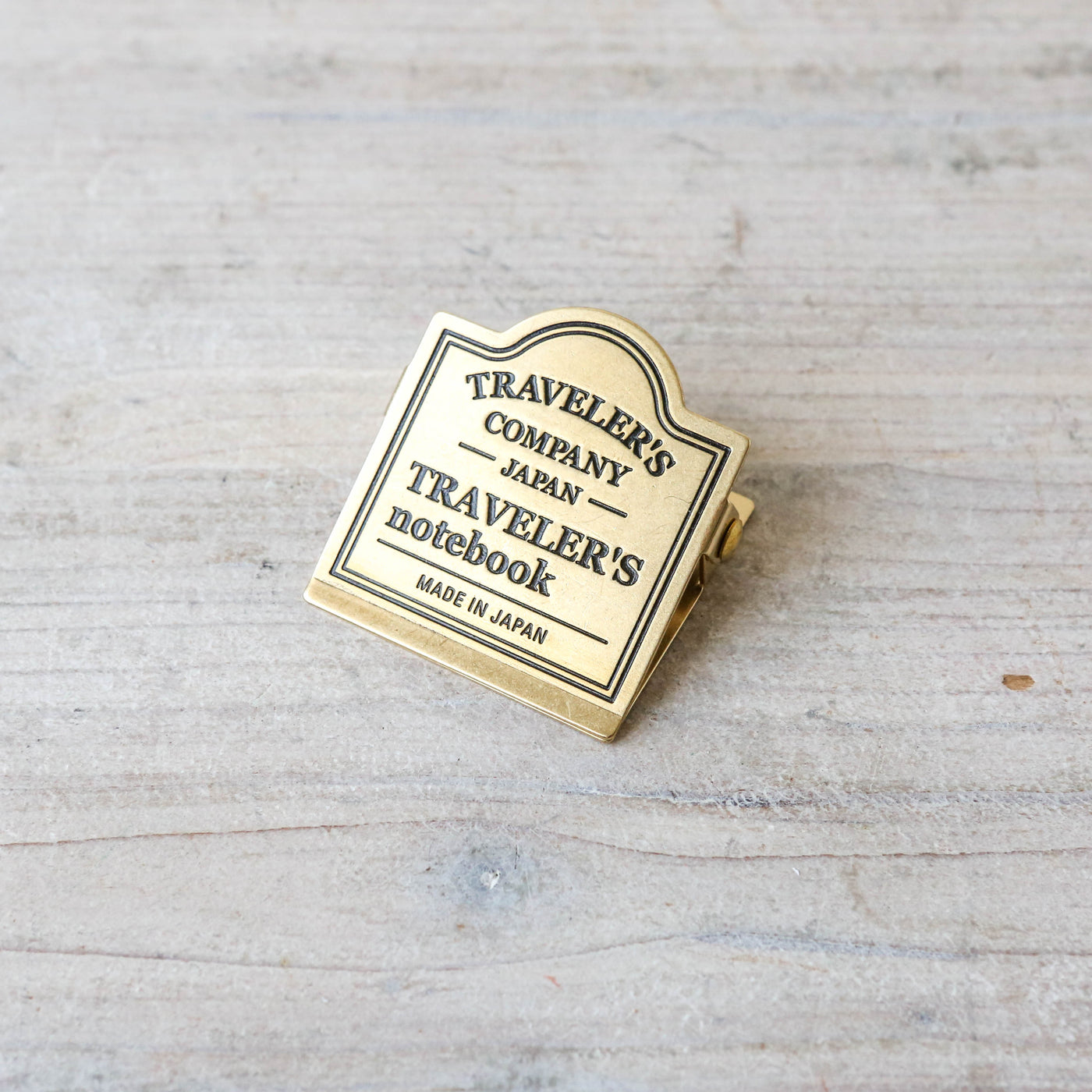 TRAVELER'S Notebook Brass Clip - Logo