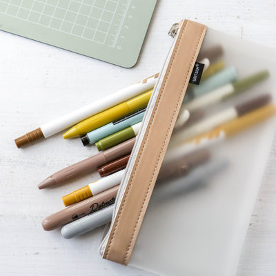 Nine Pen & Pencil Case Kit - Green Yellow Brown