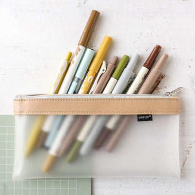 Nine Pen & Pencil Case Kit - Green Yellow Brown