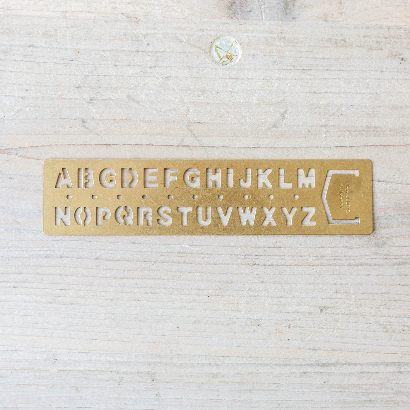 TRAVELER'S COMPANY BRASS Template Bookmark - Alphabet