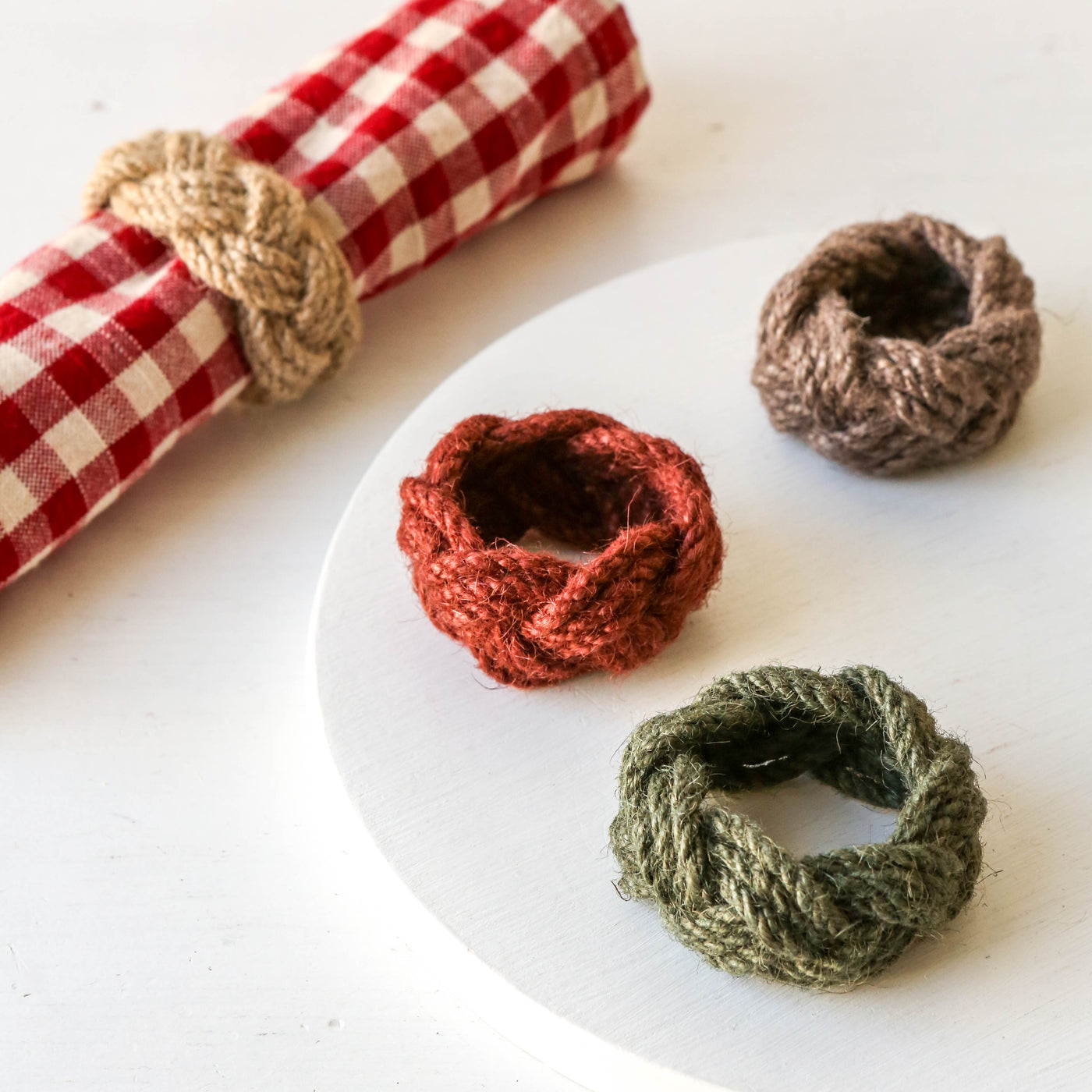 Plaited Jute Napkin Ring
