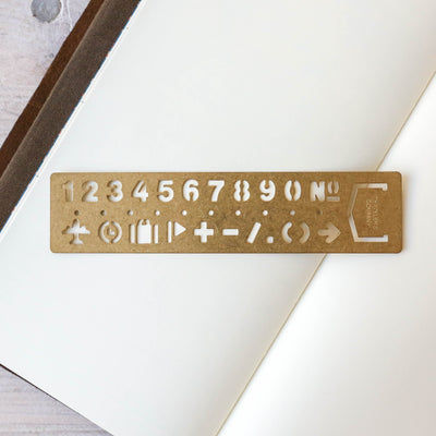 TRAVELER'S COMPANY BRASS Template Bookmark - Numbers