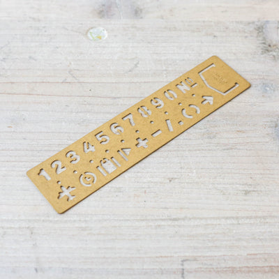 TRAVELER'S COMPANY BRASS Template Bookmark - Numbers