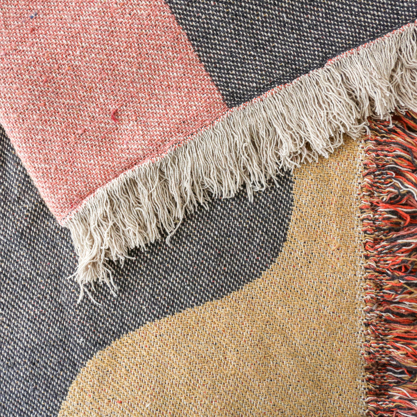 Arni Recycled Cotton Throw - Brown