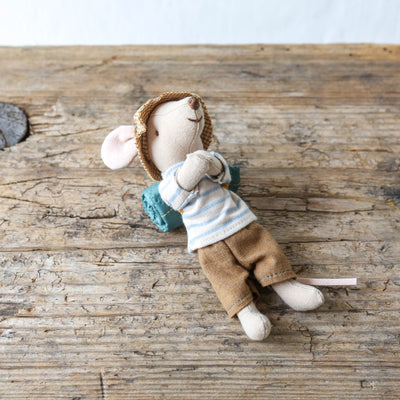 New Hiker Mouse - Big Brother Blue Stripes with Sleeping Bag
