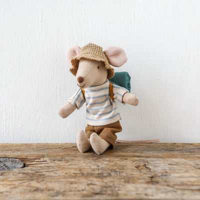 New Hiker Mouse - Big Brother Blue Stripes with Sleeping Bag