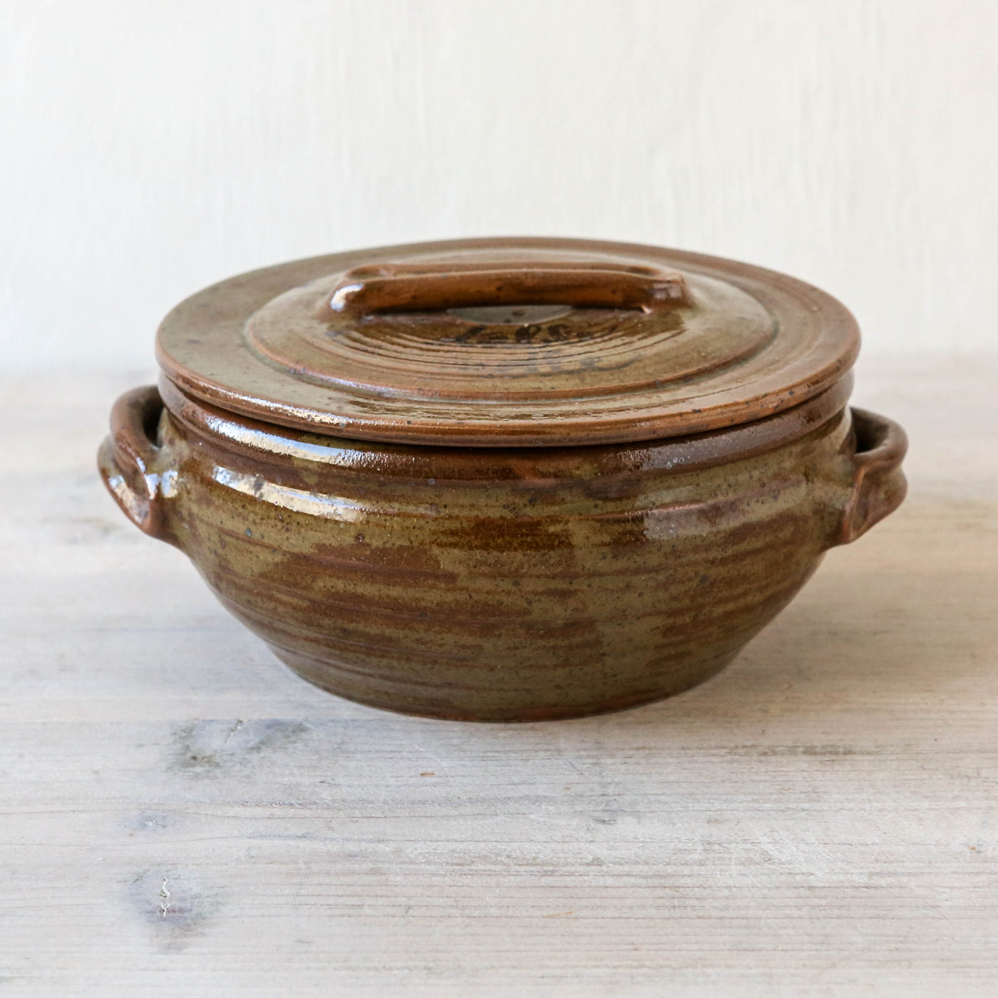 Vintage Stoneware Lidded Pot - Number 2