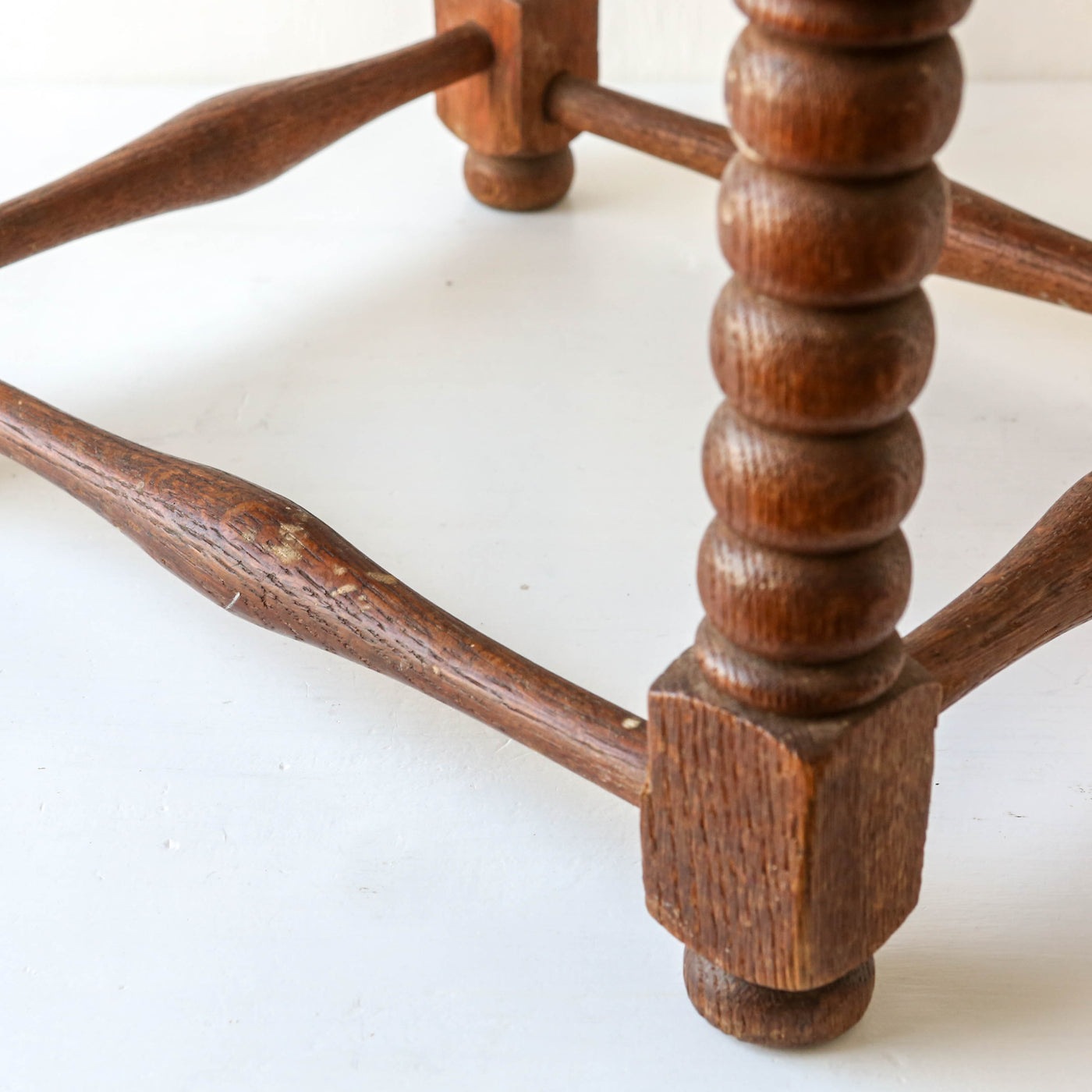 Vintage Oak Foot Stool with Rush Seat  - Design 2