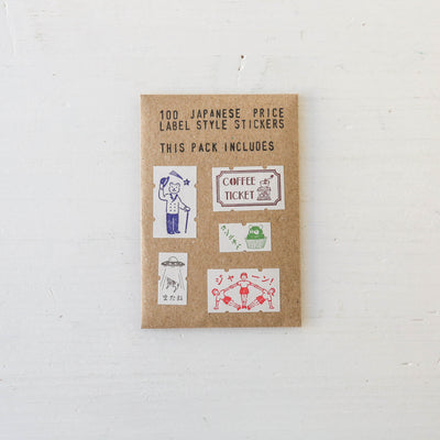 100 Japanese Price Label Style Seal Stickers