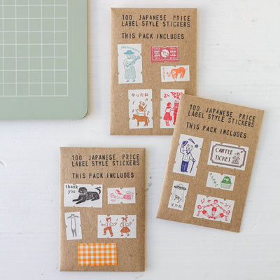 100 Japanese Price Label Style Seal Stickers
