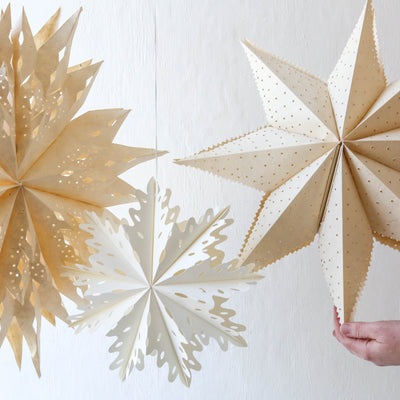 28cm Paper Snowflake Decoration - Bellflower