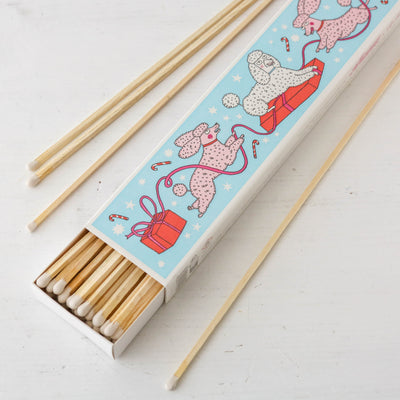 'Christmas Poodles' Extra Long Luxury Boxed Matches