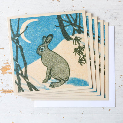 'Hare and the Moon' Vintage Matchbox Card Pack of 5