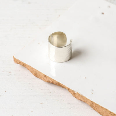Hammered Statement Gap Ring