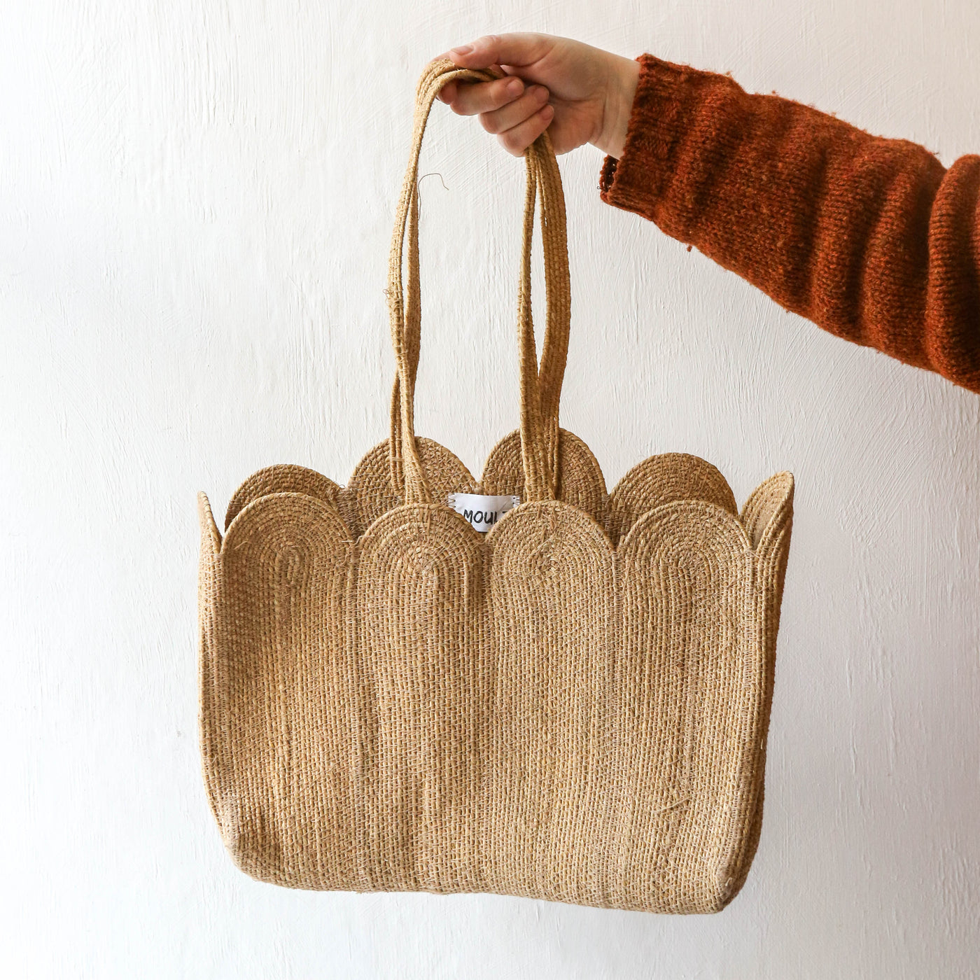 Scallop Top Jute Bag