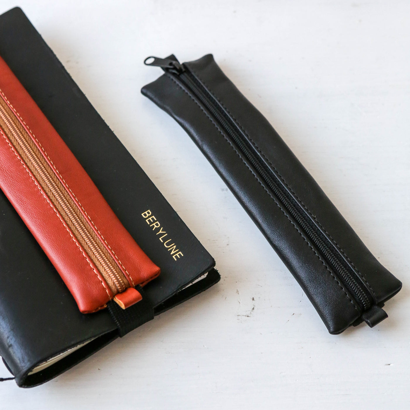 Leather Book Band Pen Case