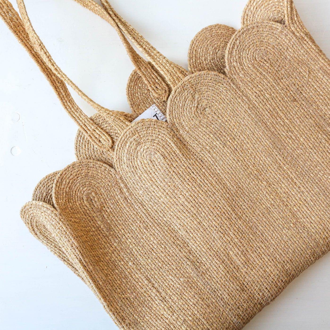 Scallop Top Jute Bag