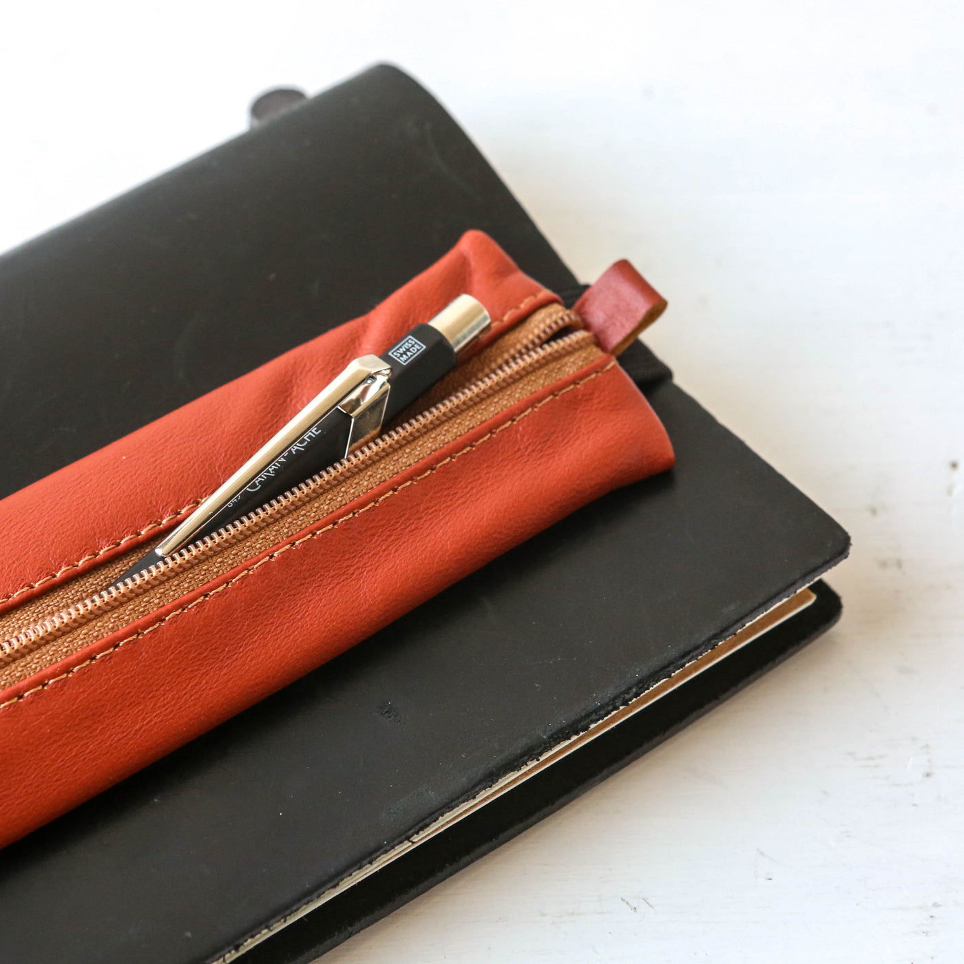 Leather Book Band Pen Case
