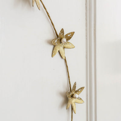 30cm Antique Gold Star Flower Wreath
