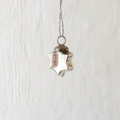 Silver 3cm Star Bauble - Pack of 3