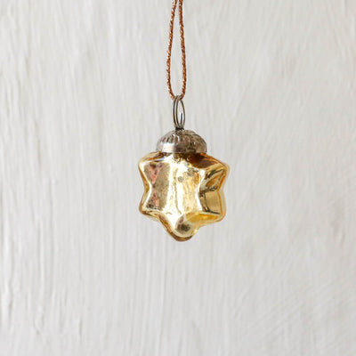 Gold 3cm Star Bauble - Pack of 3