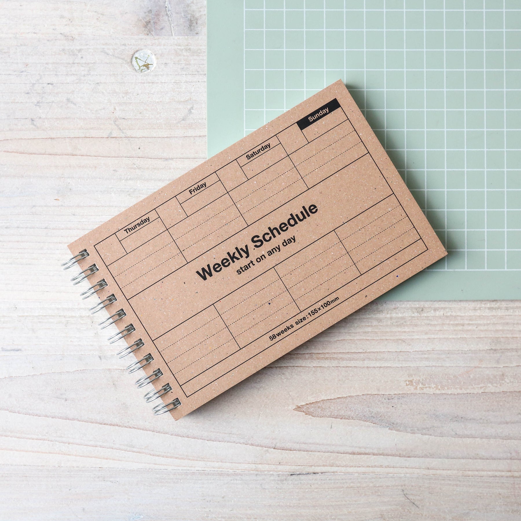 Weekly Schedule Notebook Undated – Berylune
