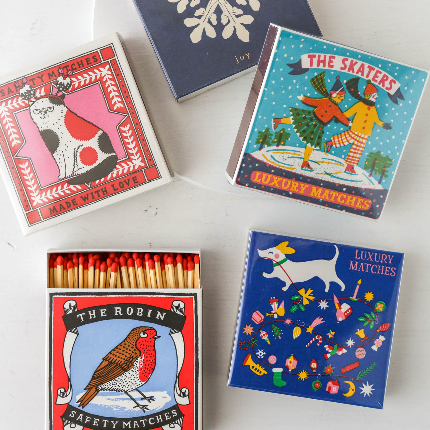 'Festive Dog' Luxury Boxed Festive Matches