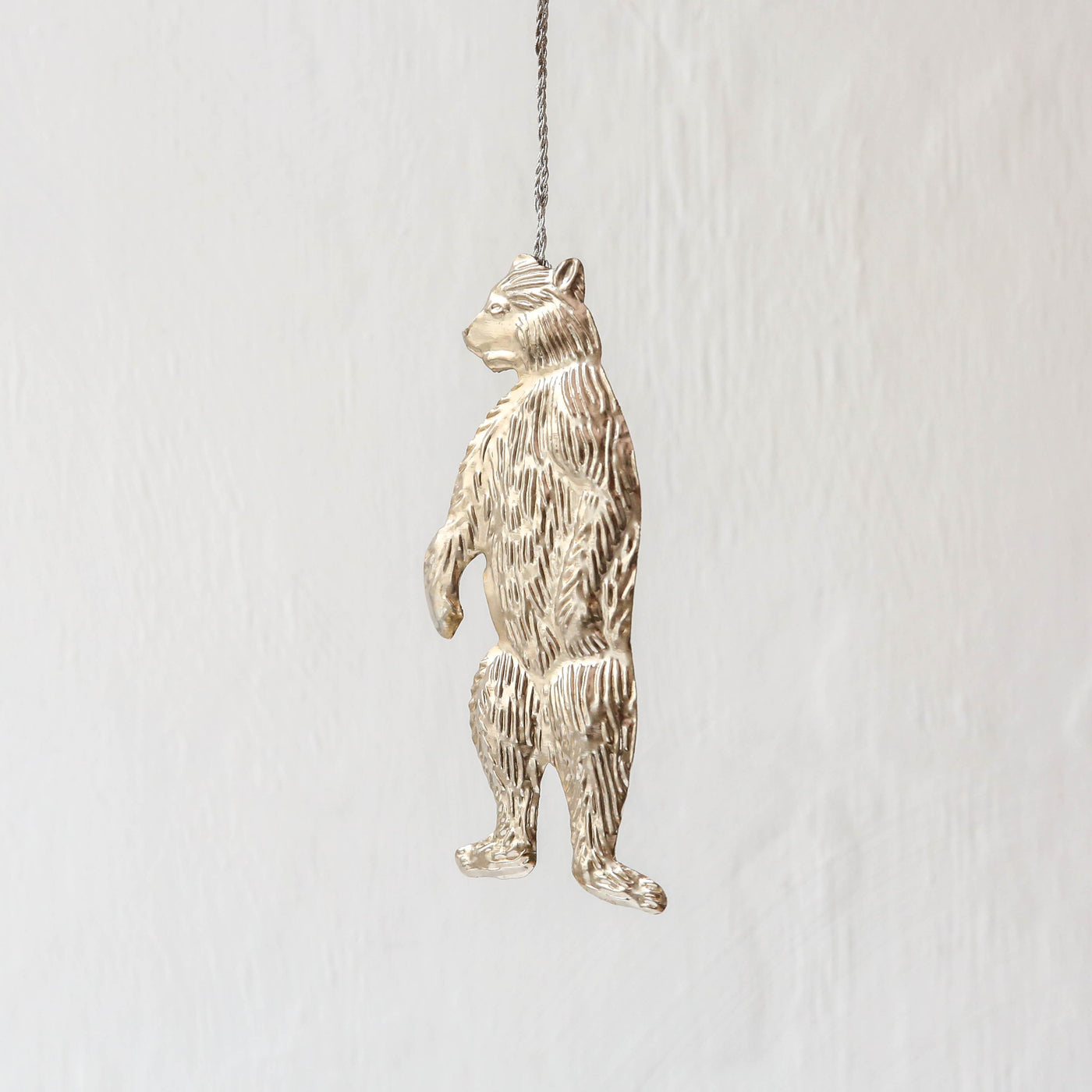 Standing Bear Decoration - Pressed Antique Silver