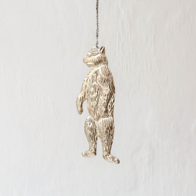 Standing Bear Decoration - Pressed Antique Silver