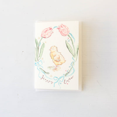 Happy Easter Tulips & Chick Card