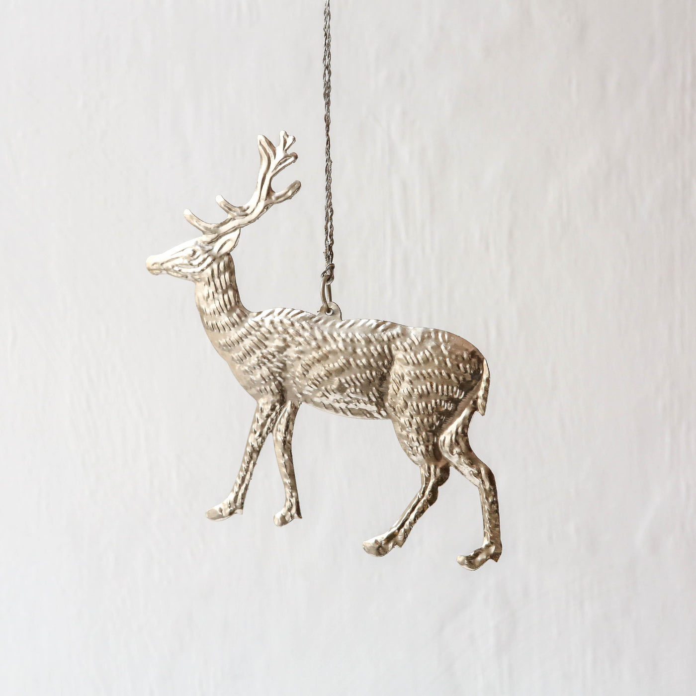 Stag Decoration - Pressed Antique Silver