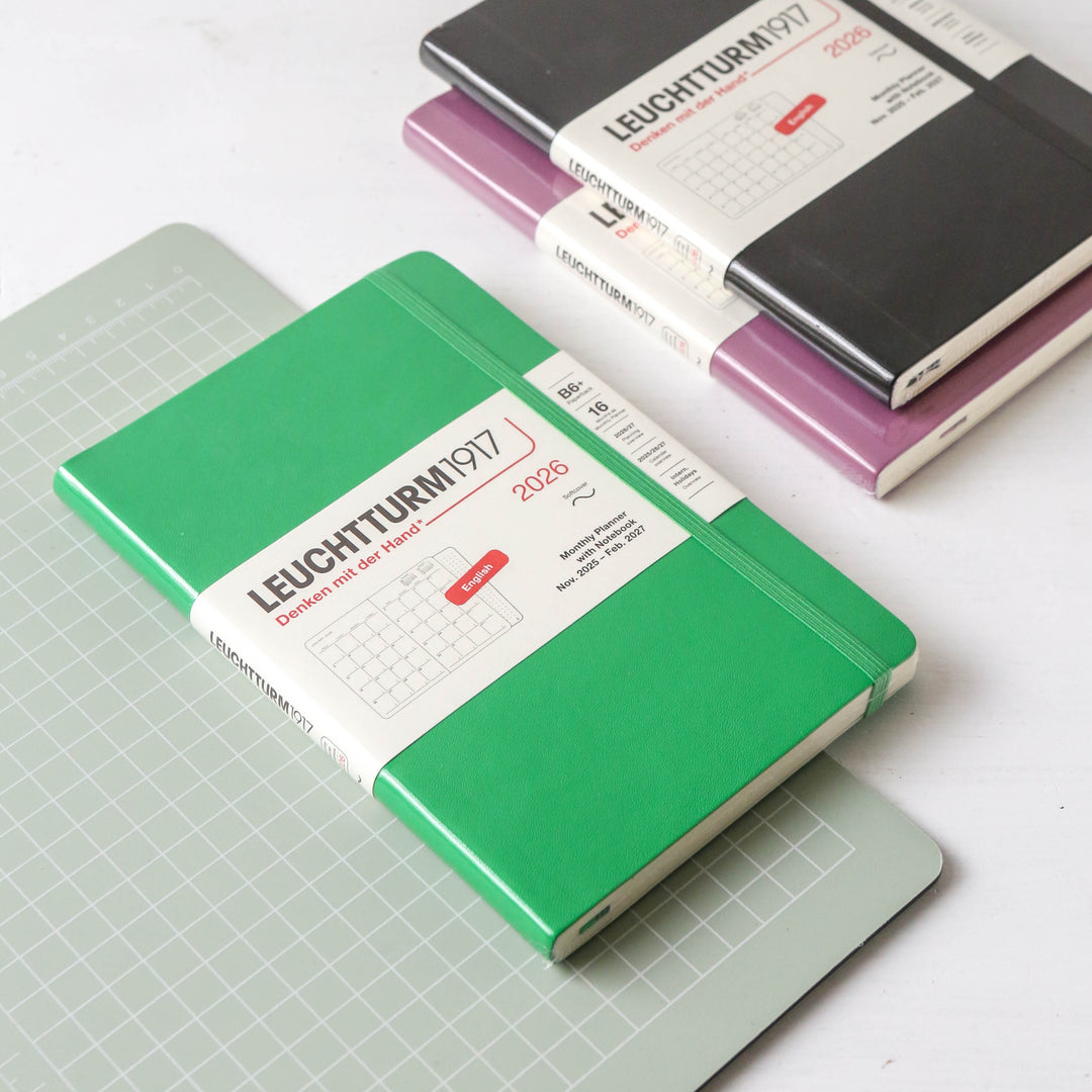 362122 Paperback Agenda Mensuel B6+ Couverture Souple 16 Mois Vert