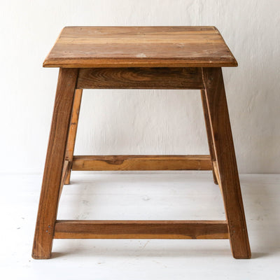 Reclaimed Wooden Square Stool - Batch 1 - Design A - LOCAL PICK UP ONLY