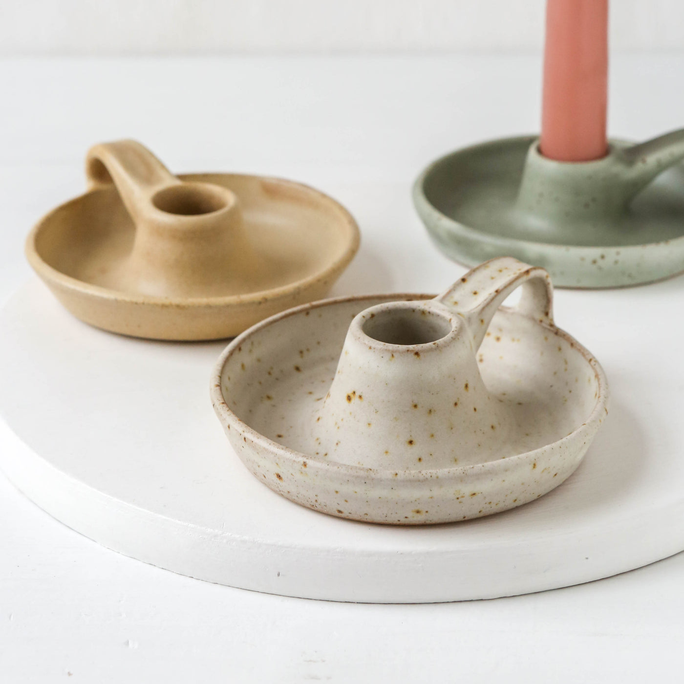Hand Thrown 'Coastal' Candle Holder