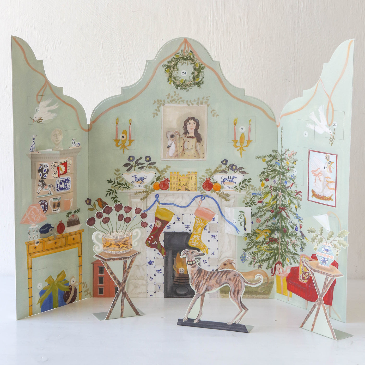 Festive Dutch Gable Advent Calendar Designed by Polly Fern