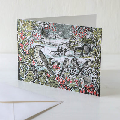 Holly Hedge Mini Advent Calendar & Greetings Card Designed by Angela Harding