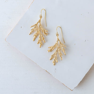 Conifer Earrings - Gold