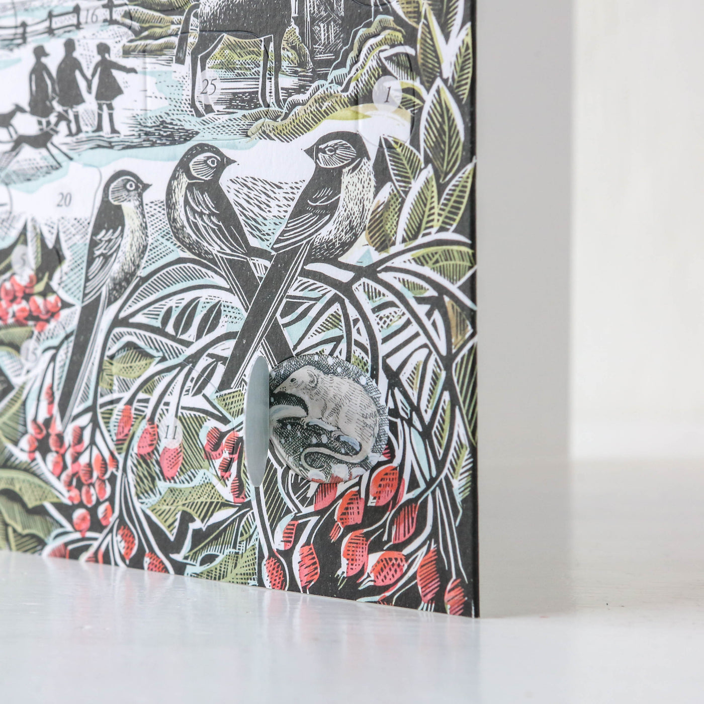 Holly Hedge Mini Advent Calendar & Greetings Card