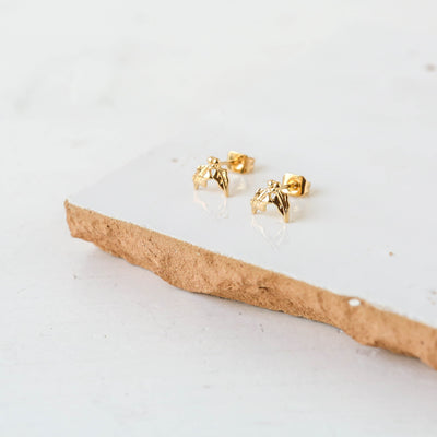 Gold Holly Stud Earrings