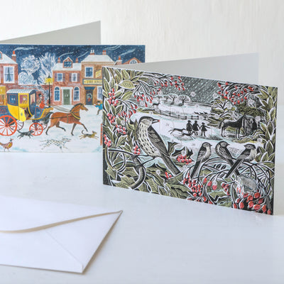 Holly Hedge Mini Advent Calendar & Greetings Card