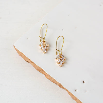 Deco Crystal 'Chrysler' Drop Earrings - Baguette Top