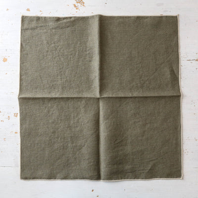 Set of Four Washed Linen Napkins - Khaki