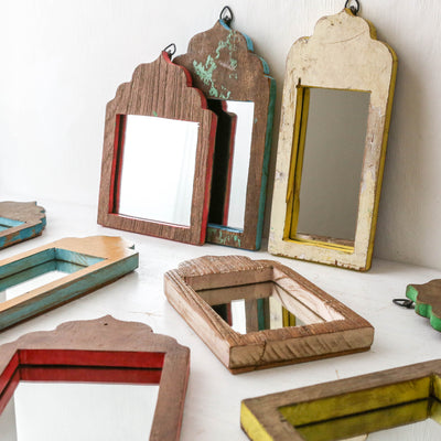 Rustic Wooden Framed Mirror