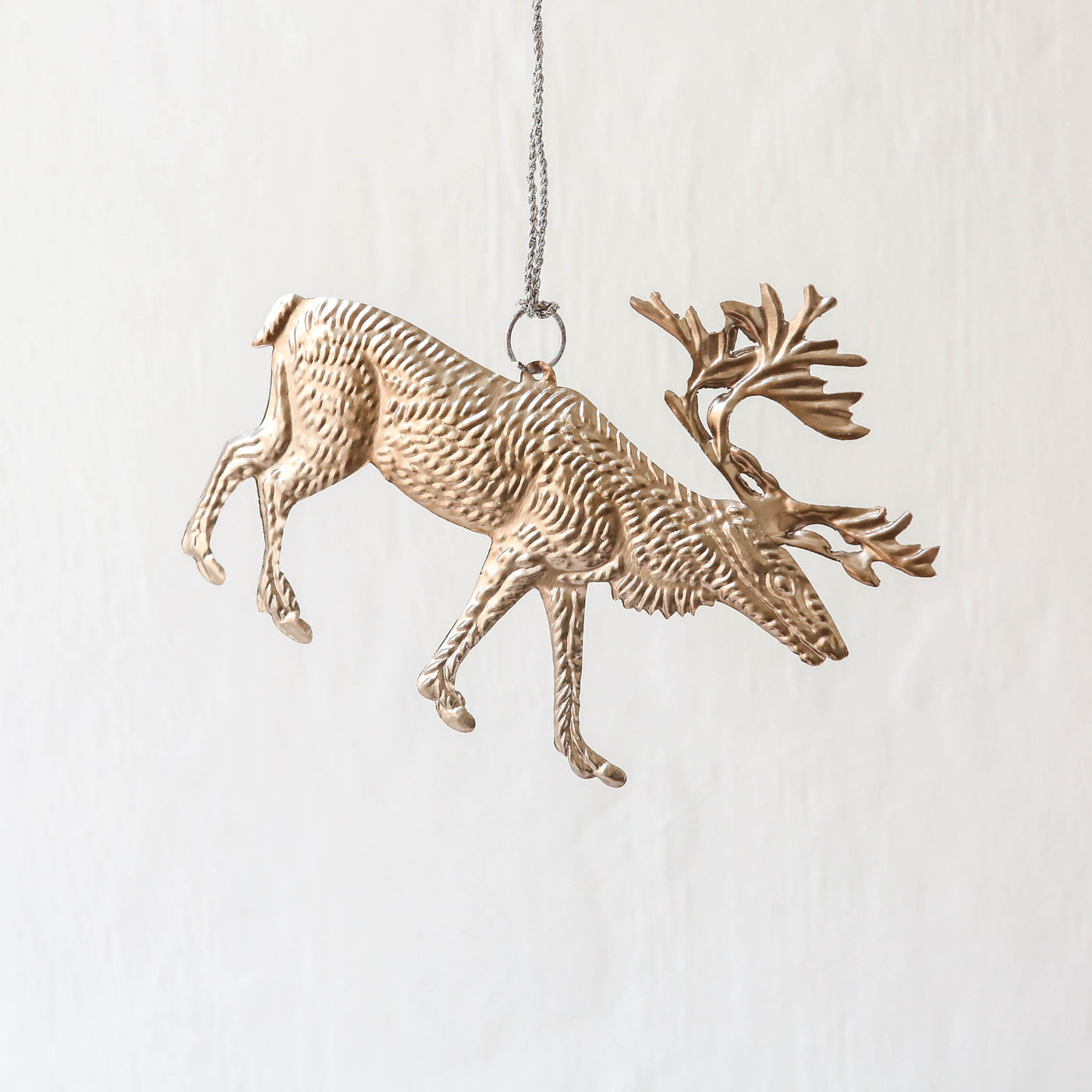 Reindeer Decoration - Pressed Antique Silver