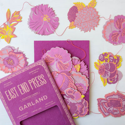 Spring Garden Sewn Paper Garland