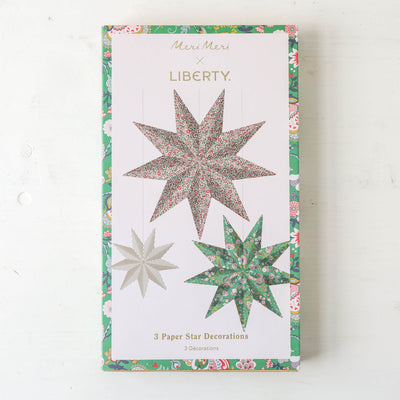 Meri Meri X Liberty Star Decorations - Pack of 3