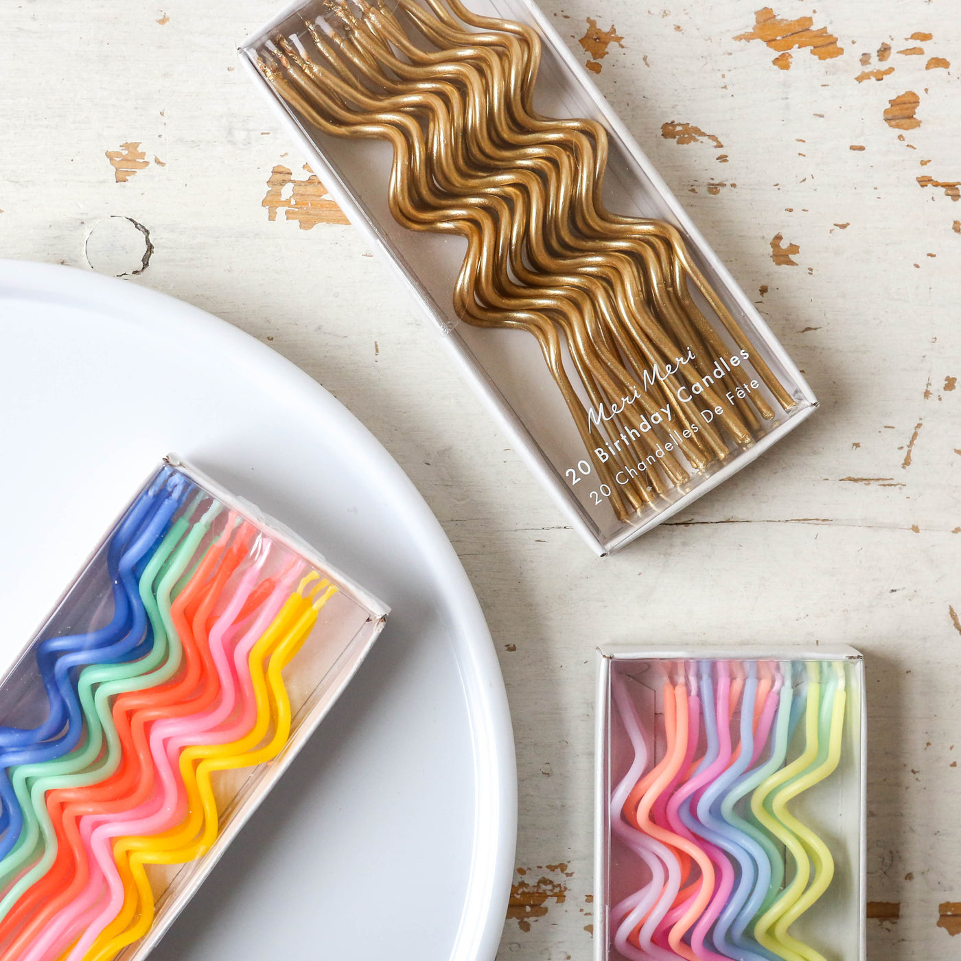 Swirly Birthday Cake Candles