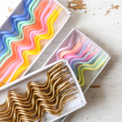 Swirly Birthday Cake Candles